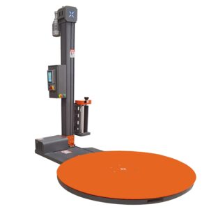 SMARTWRAP X2 машина за обвивање палети со вага и принтер за етикети, со ротирачка платформа и носач за фолија на столб